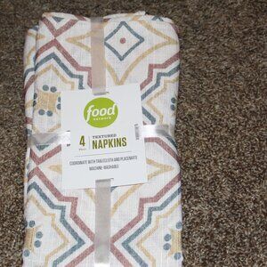 BNIP Food Network 4ct. Textured Napkins geometric 20"x20" polyester